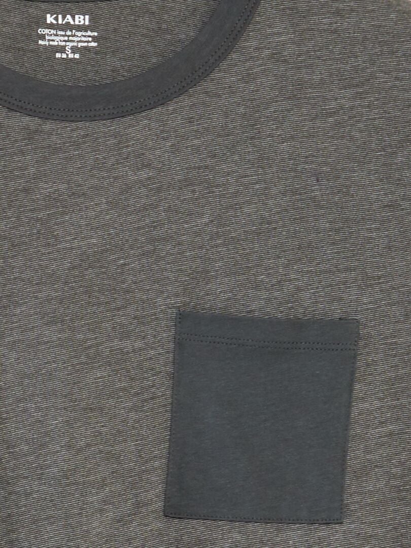 Korte katoenen pyjama - KHAKI