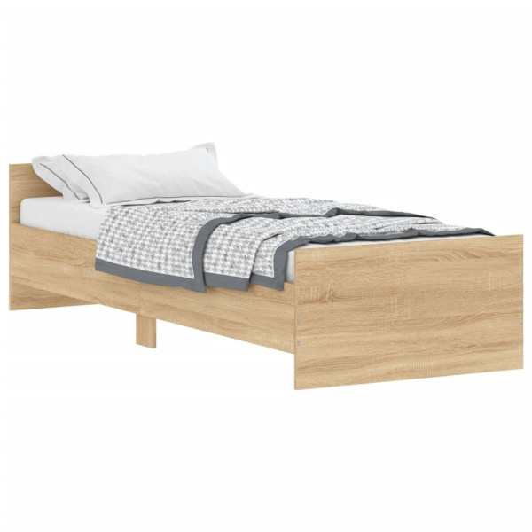 Łóżko Drewniane Rama Łóżka Sofa Brązowe Do Sypialni Pokoju 75x190 cm