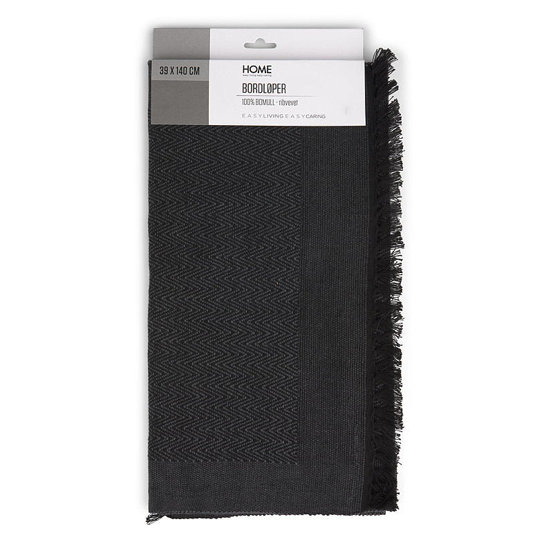 Home Runner 39x140 cm rib sort