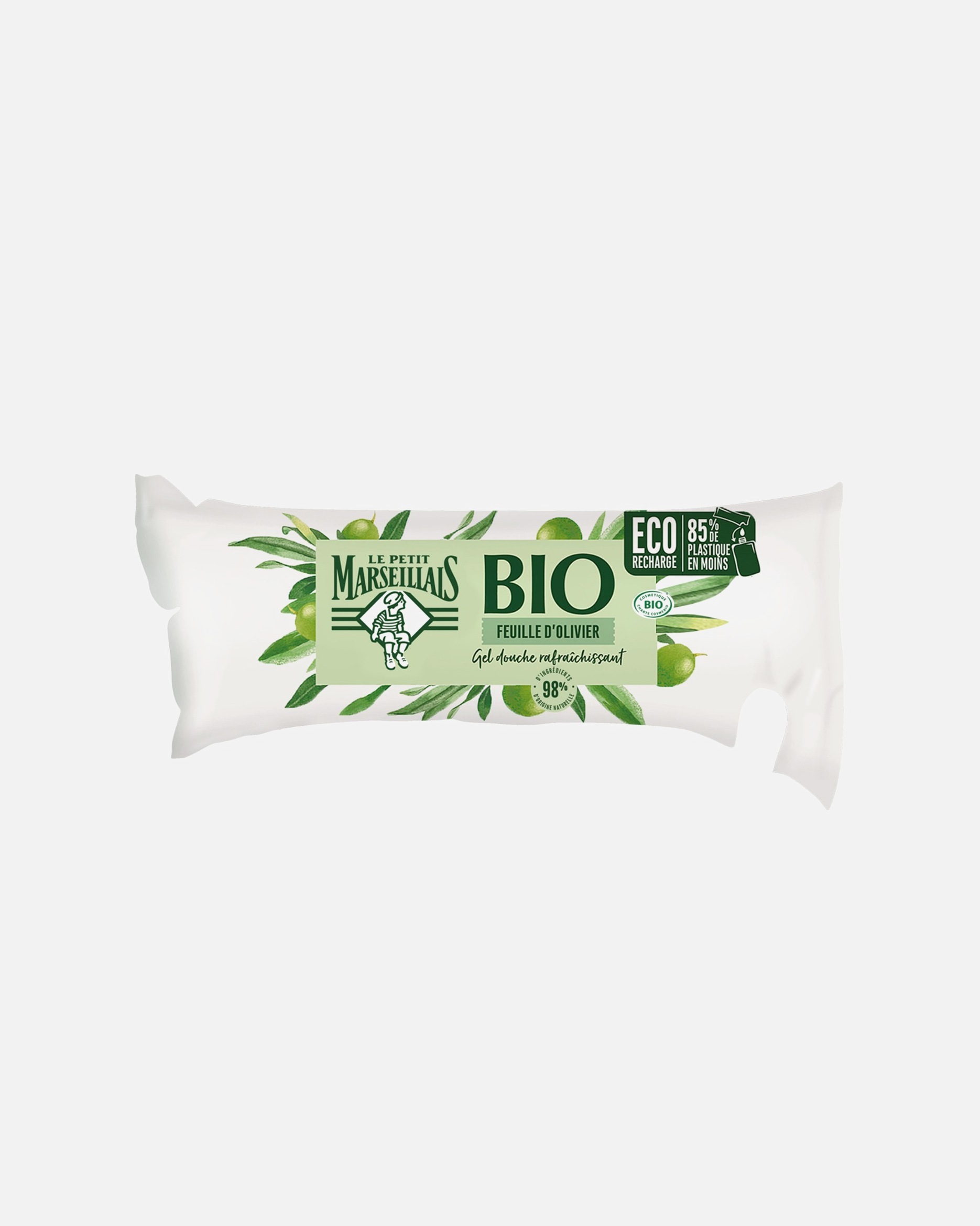 Le Petit Marseillais Berlingot Gel Douche Bio Rafraichissant[[,]] au PH neutre[[,]] Feuille d'Olivier[[,]]