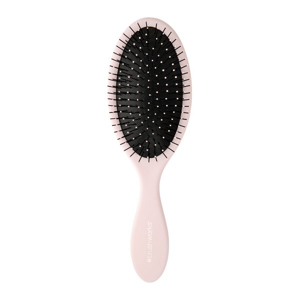 Brushworks Professional soikea selvittävä hiusharja - pinkki