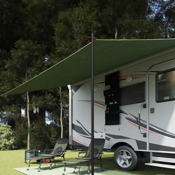 Lona impermeable para camping - vidaXL - 460x240 cm - Verde - Resistente al fuego - Resistente al viento - Portátil