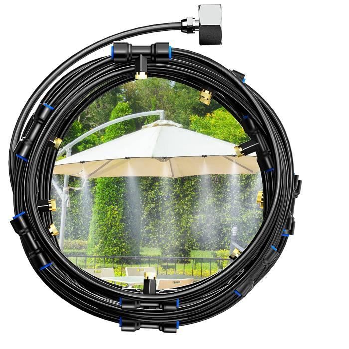 Outdoor misting fan - BRAND - 1 piece - Brass nozzle - UV-resistant hose - Reduces temperature to 20℃