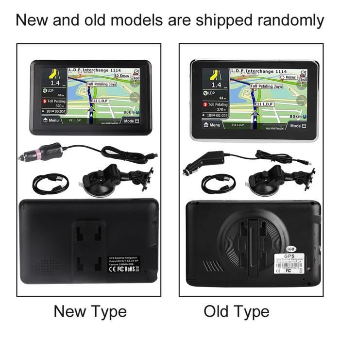 Navegador GPS - OMABETA - 5 pulgadas - Pantalla táctil - Sistema de navegación dual - 8 GB