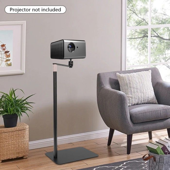 Support de projecteur noir-pivotant à 360°-support de projecteur réglable en hauteur pour chambres