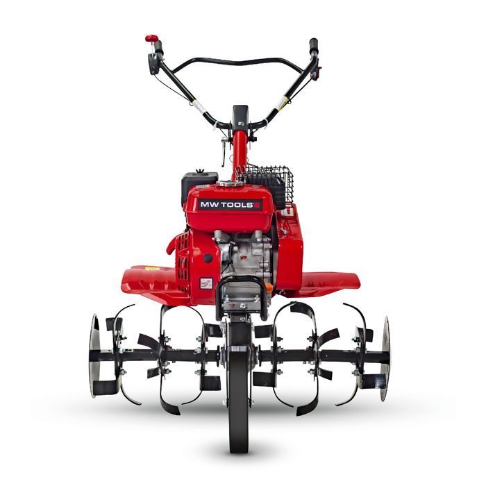 Motobineuse thermique 7 ch 75 cm à courroie + set de roues MW Tools MFR750