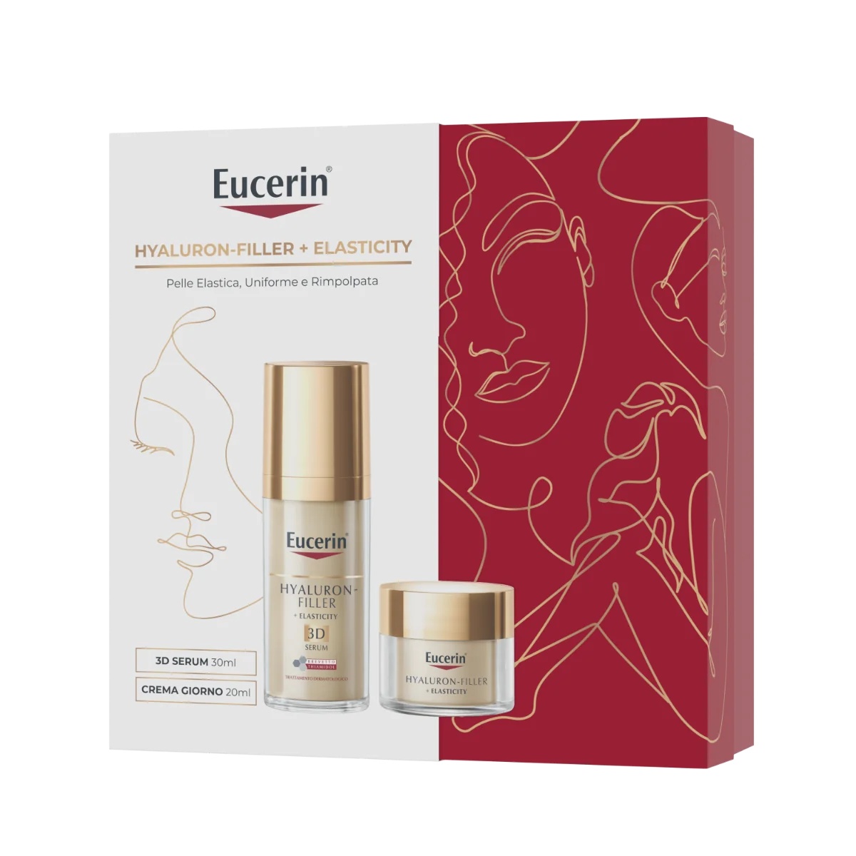 EUCERIN Eucerin Hyaluron-Filler Elasticity dnevna krema SPF15 20 ml + Elasticity 3D serum 30 ml set protiv starenja