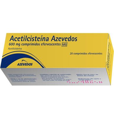 Azevedos acetilcisteinas Azevedos atsikosėjimą lengvinantis vaistas 20 putojančių tablečių 20 putojančių tablečių