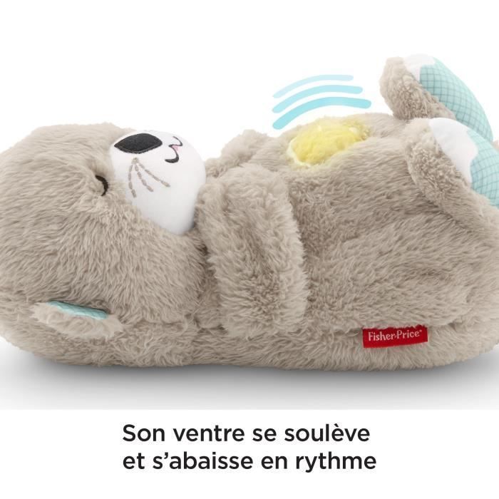Fisher-Price - My Goodnight Cuddles Oter - Musikalsk og lysende nattlys til babyen - Kosedyr for tidlig læring - Fra fødselen av FXC66