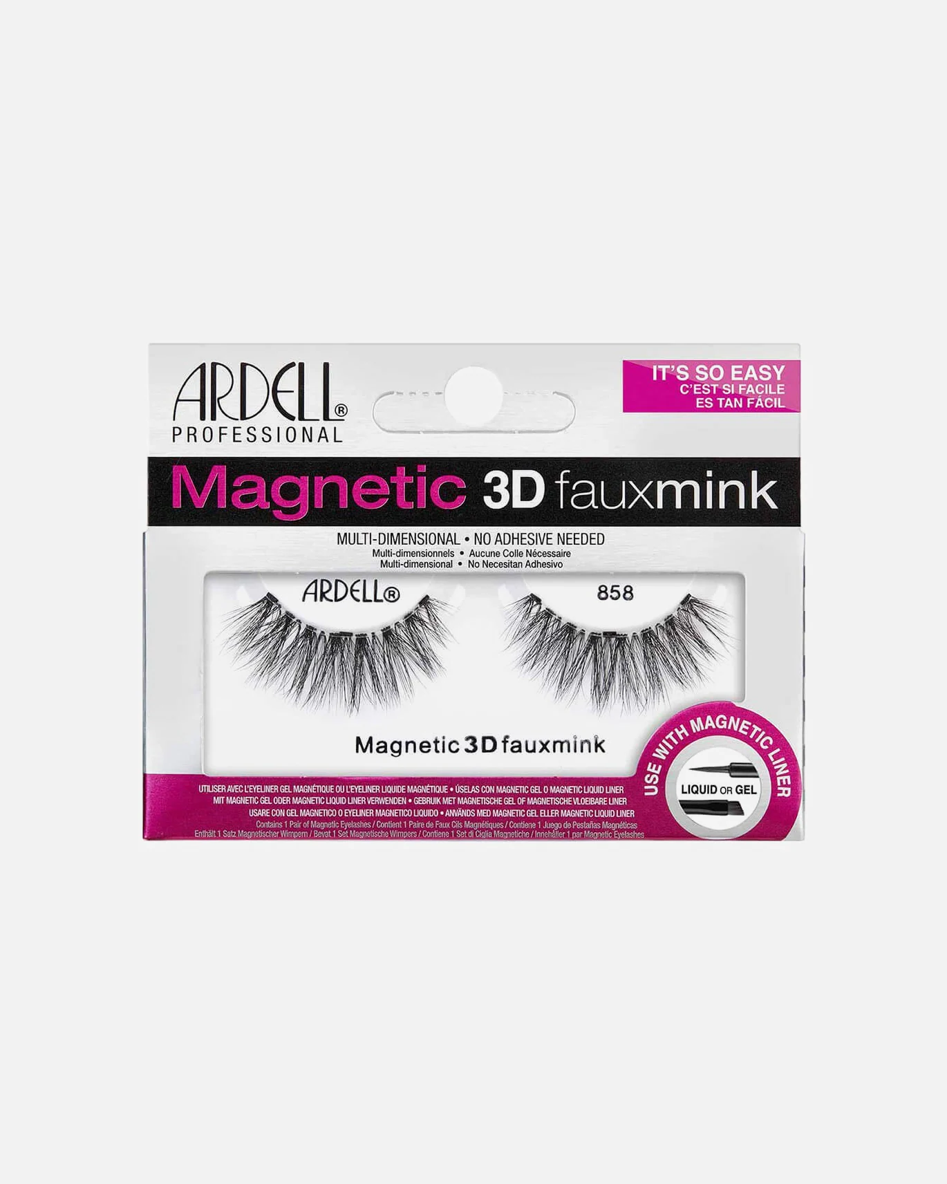 Ardell Faux-cils magnétiques simple frange Faux Mink 3D n° 858