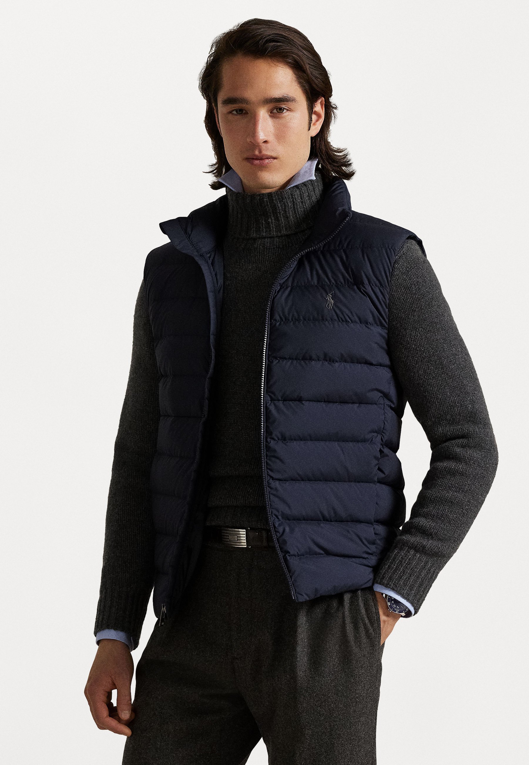 Gilet opaco ripiegabile Polo Ralph Lauren THE COLDEN - collezione blu navy