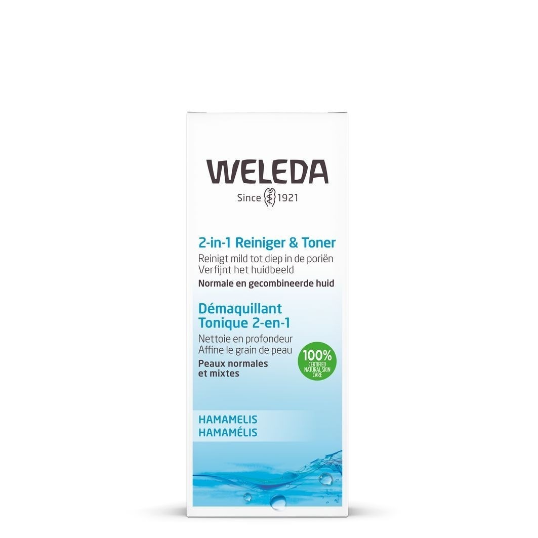Weleda „All-in-one Care“ hamamelio 2 viename valomasis gelis ir veido tonikas – 100 ml