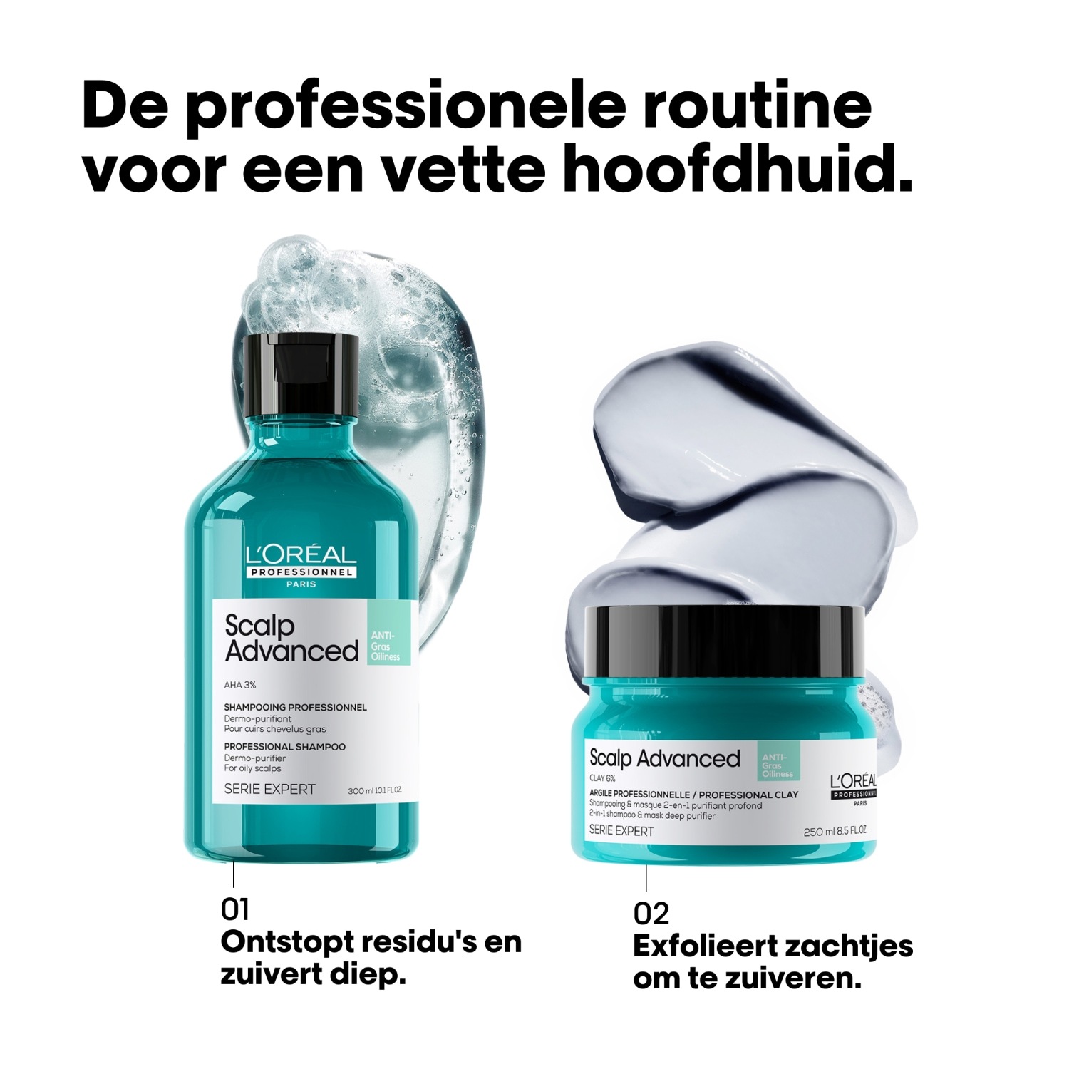 L'Oréal Professionnel Hair Shampoo Scalp Advanced Anti-Filiness Dermo-Cleanser - 300 ml