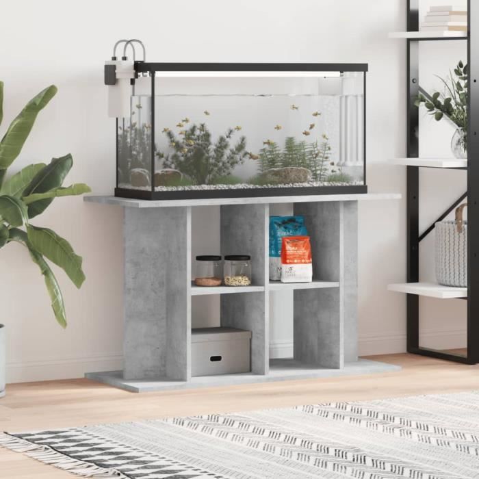 vidaXL Support pour aquarium gris béton 100x40x60 cm bois d'ingénierie 833587