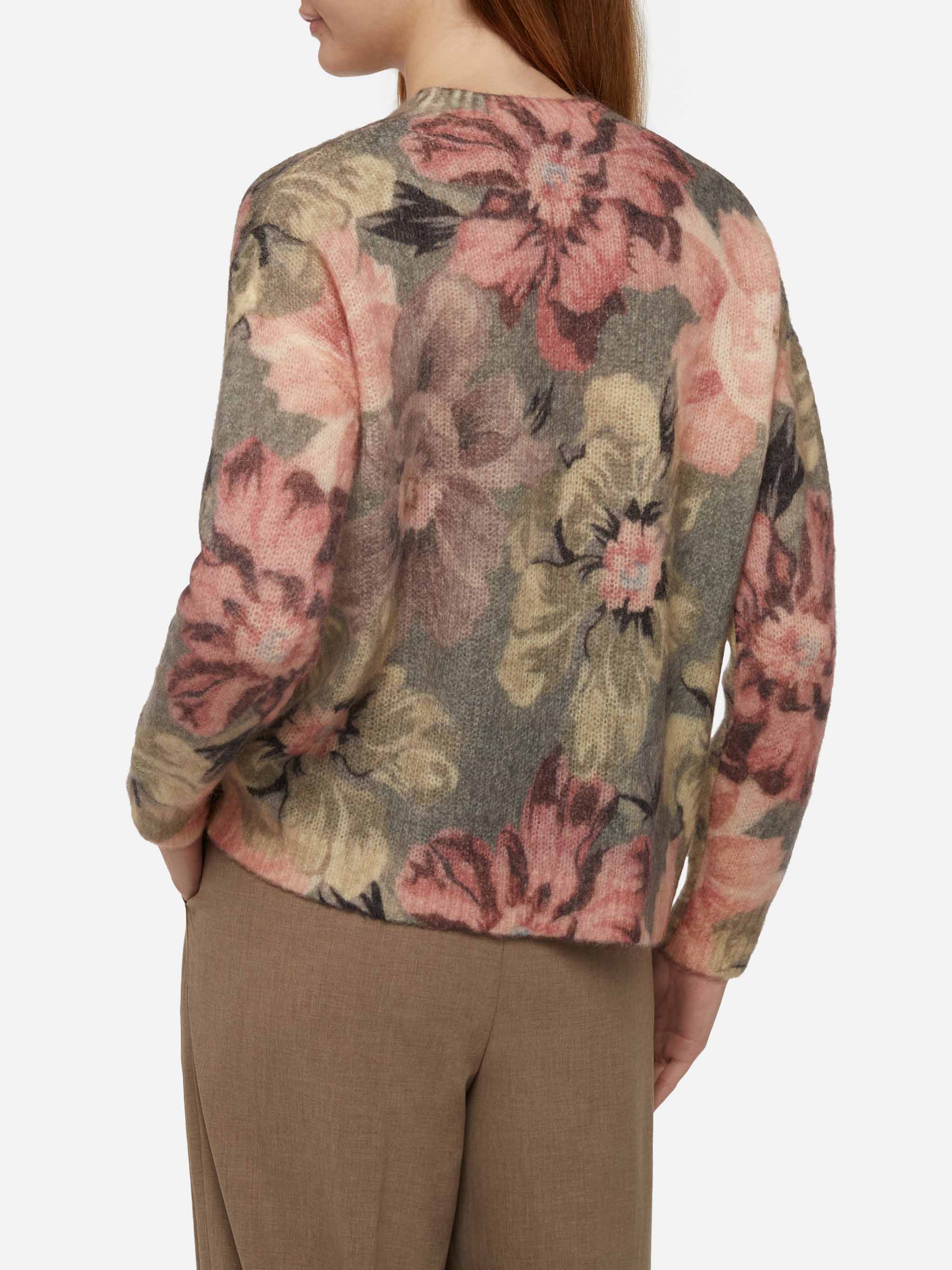 Louise damestrui van mohair met bloemenprint