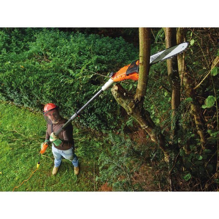 BLACK+DECKER PS7525-QS Elektrische snoeischaar op steel - 800W - 25cm - Uitschuifbare steel tot 2,44m