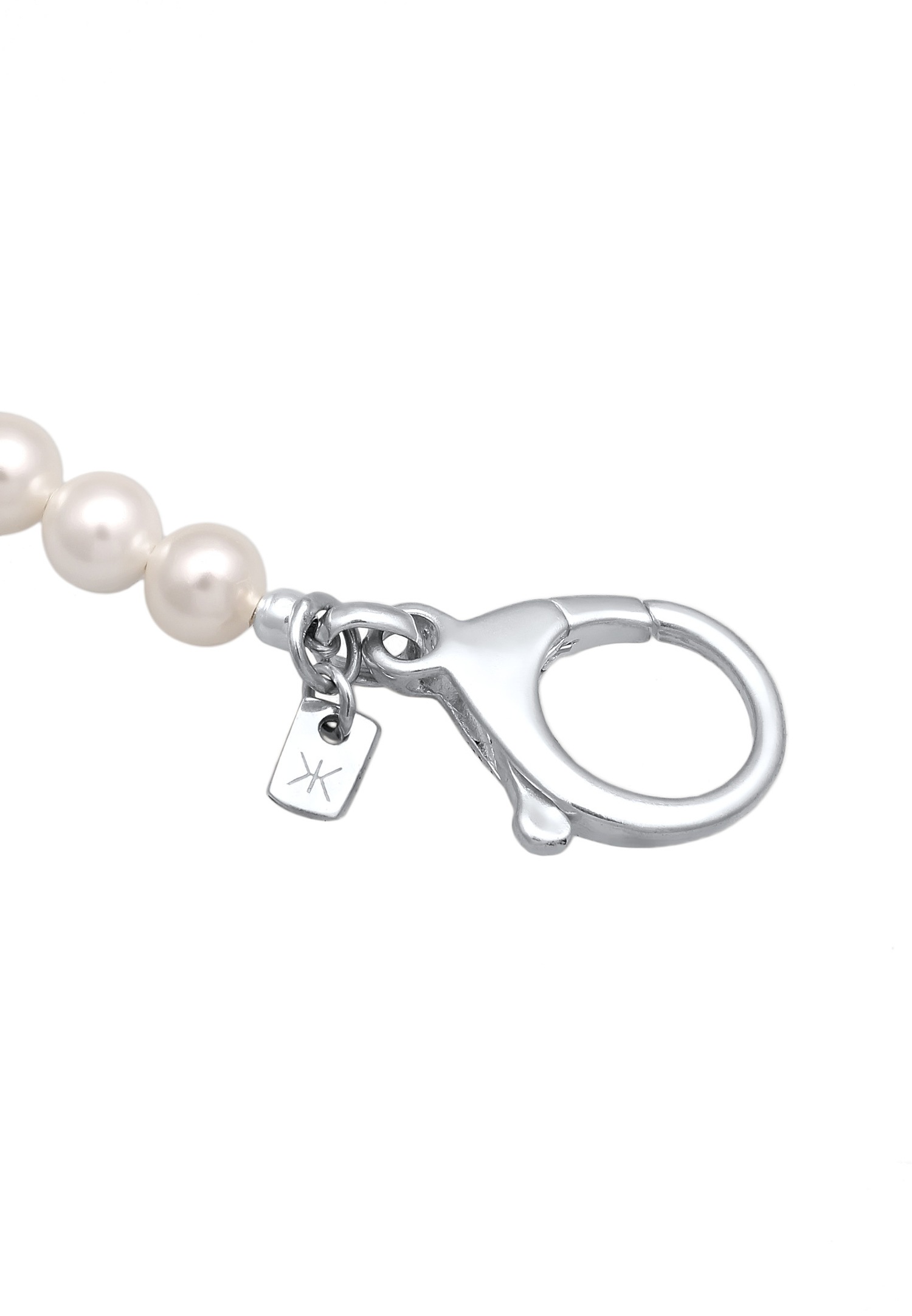 KUZZOI Kuzzoi Bijoux Accessoires Homme Coquillage Noyau Perles Blanc Argent Sterling 925 38 cm