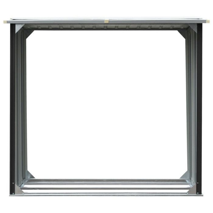 Caseta de almacenamiento de madera de acero galvanizado, 172x91x154cm, color antracita.