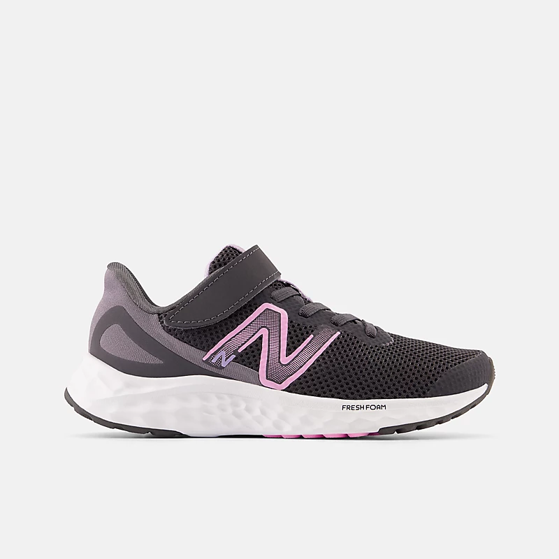 Pianka Arishi v4 Bungee Lace dla dzieci Fresh Foam z górnym paskiem - magnes z Orbit Pink i Cyber Lilac