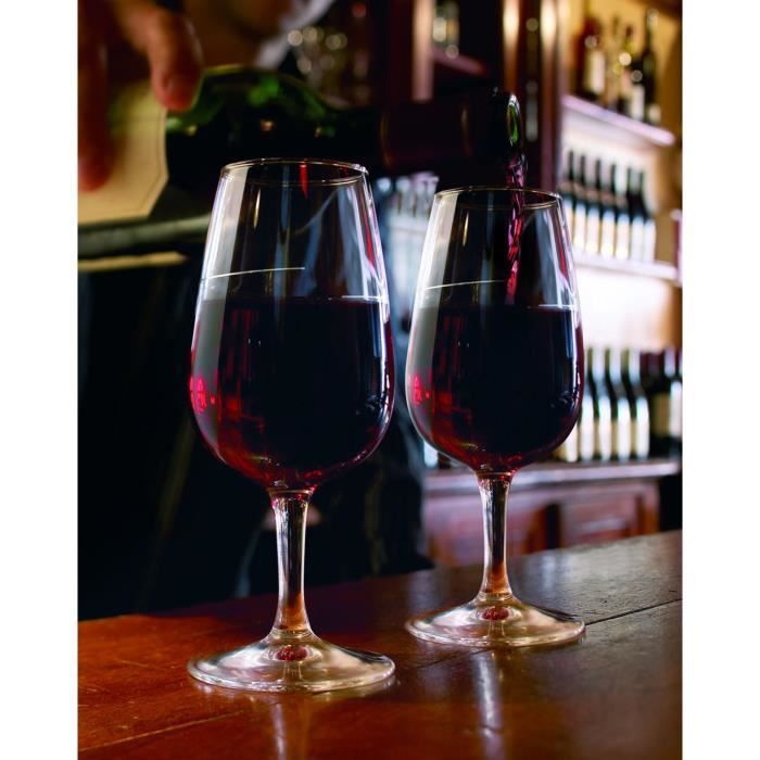 Lot de 12 verres à vin Jaugé à 12,5-14,5 cl en verre - 21,5 cl