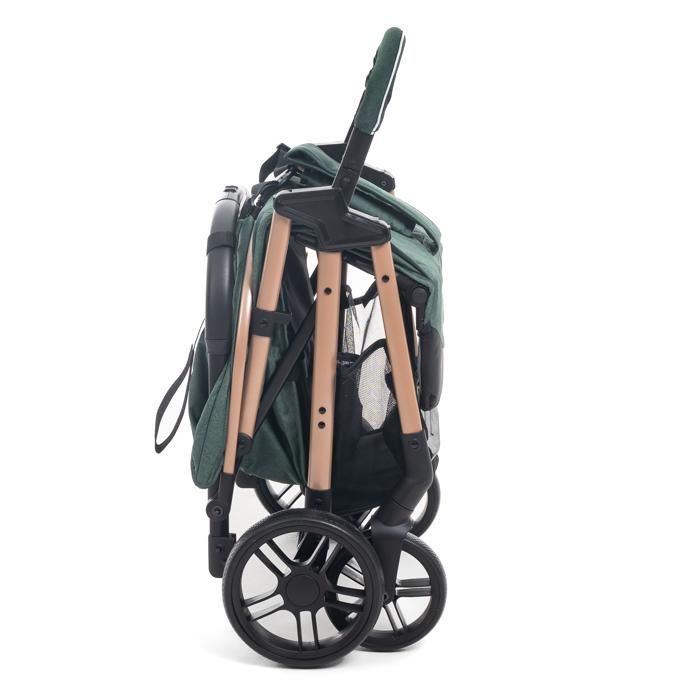 Bebelissimo - Passeggino ultracompatto - Leggero - Chiusura con una mano - Noce - Verde