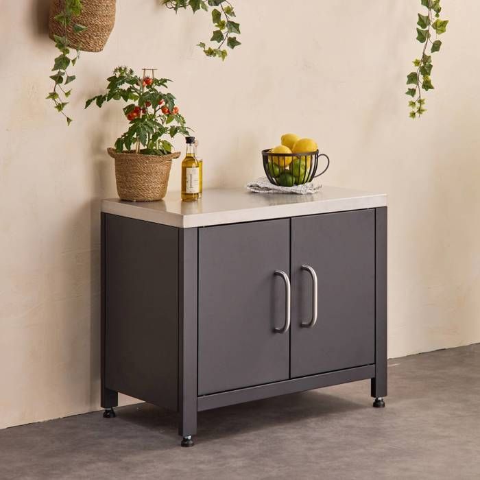 Cocina exterior de acero GRIMAUD de 80 cm