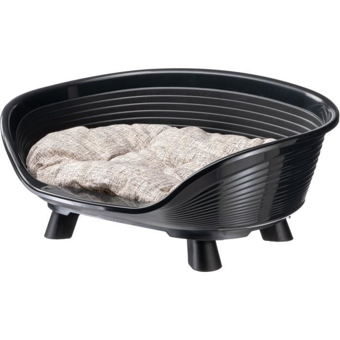 Black relaxation cushion basket - Size M - 64 x 48 x 25 cm - FERPLAST