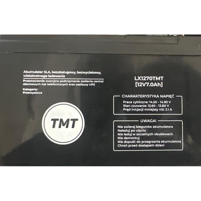 12V 7Ah rechargeable maintenance-free gel battery LX1270 - LX - leak-proof and maintenance-free