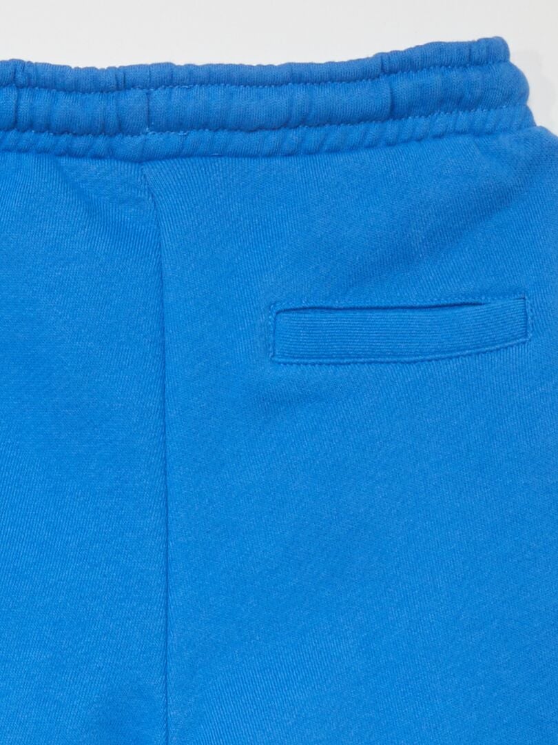 Joggingbroek van French Terry met stiksels - BLAUW