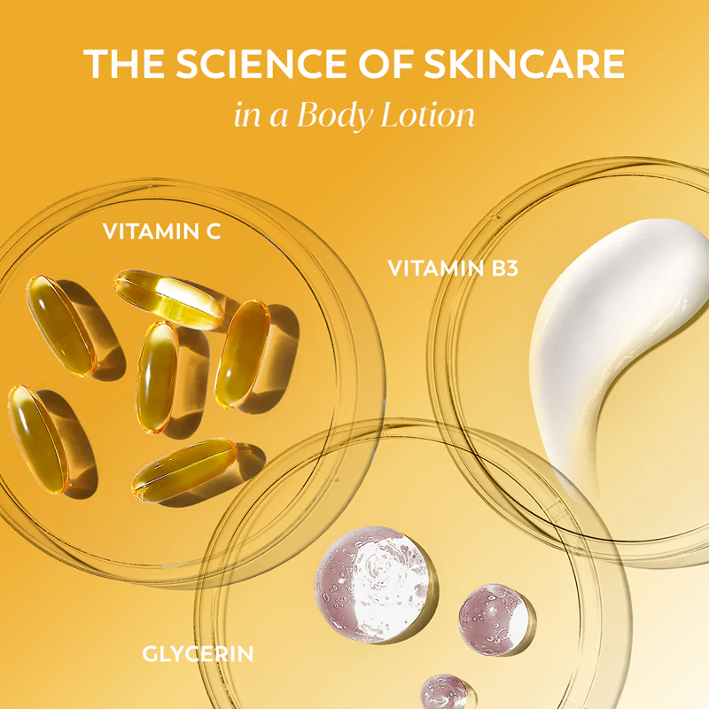 Loção Corporal Iluminadora com Vitamina C da Olay: leite hidratante corporal com propriedades revitalizantes.