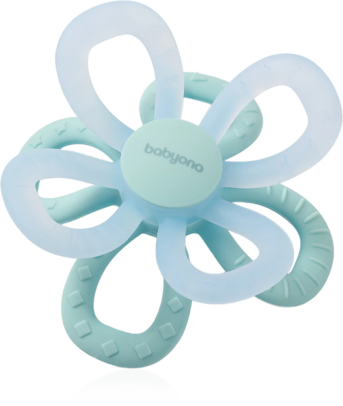 Mordedor de silicone BabyOno em formato de flor