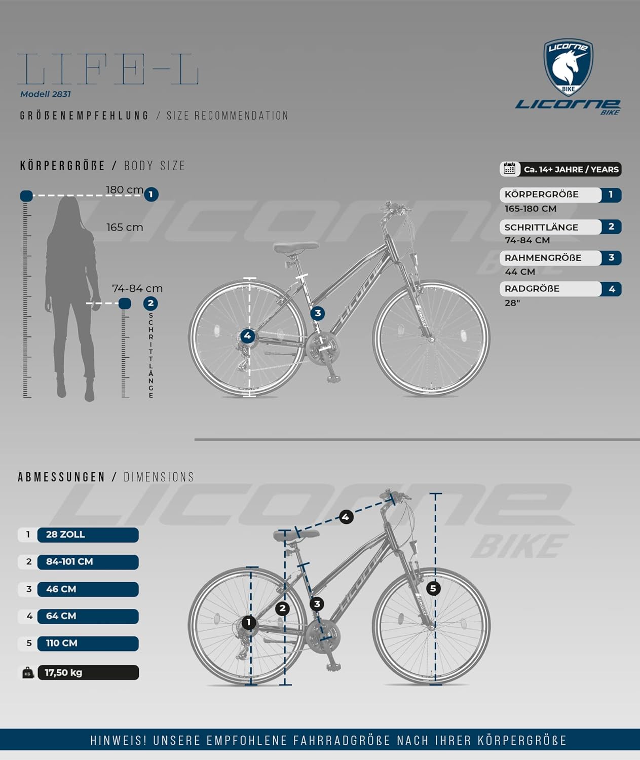 Licorne Bike Life-LV Premium Trekkingcykel
