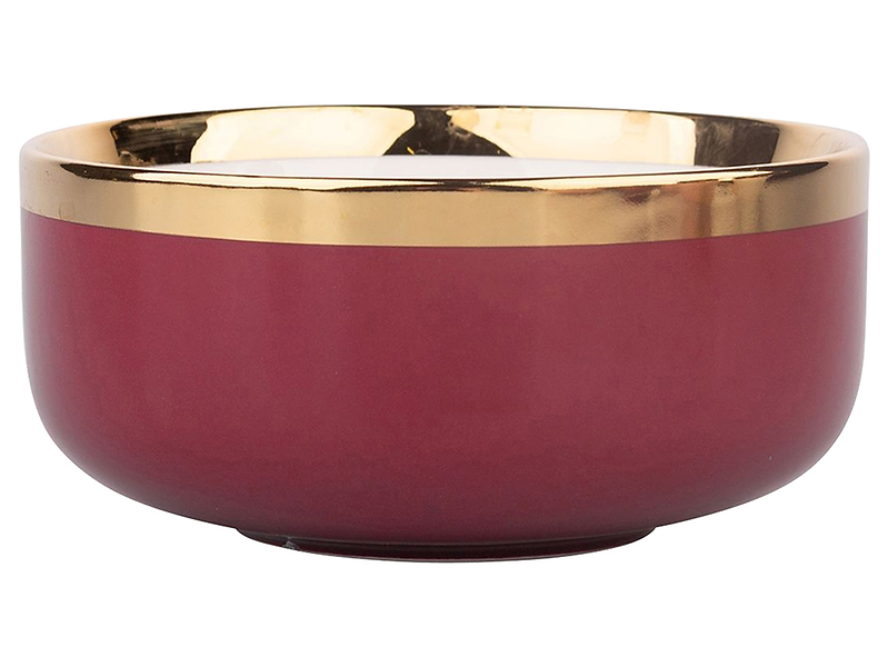 Miska porcelanowa NBC Aurora Gold 500 ml bordowa