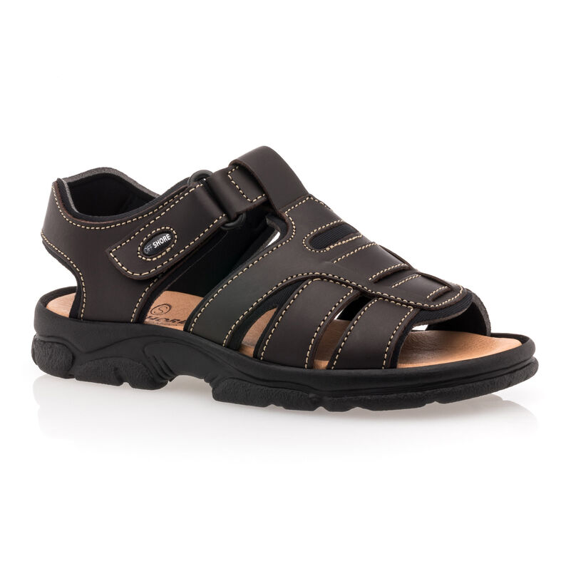  Sandálias masculinas marrons / Sapatos de bico aberto