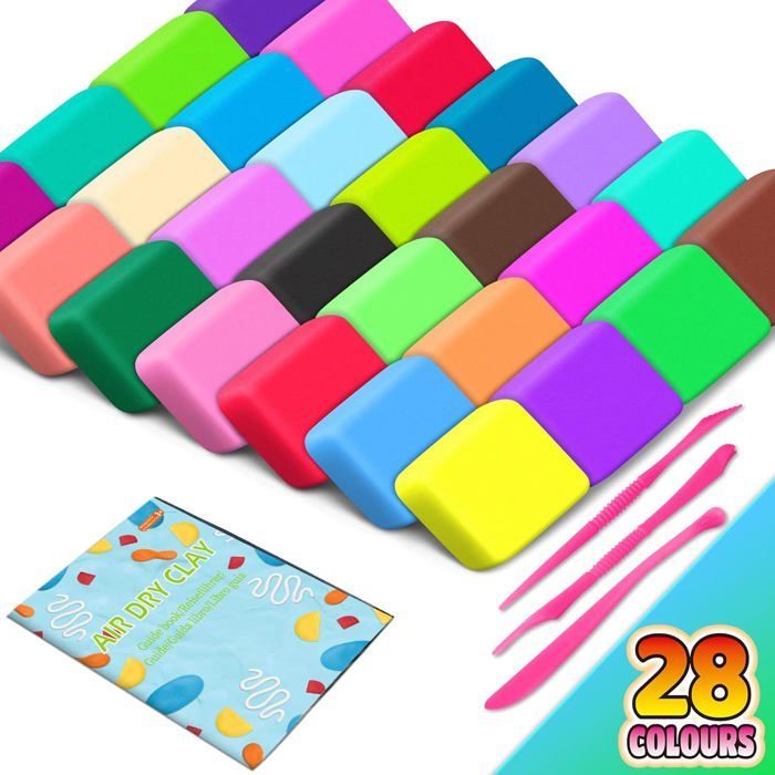 Pasta modellabile ad asciugatura all'aria - JOZSI - 28 colori. Pasta magica ad asciugatura all'aria, regalo per bambini dai 3 ai 12 anni.