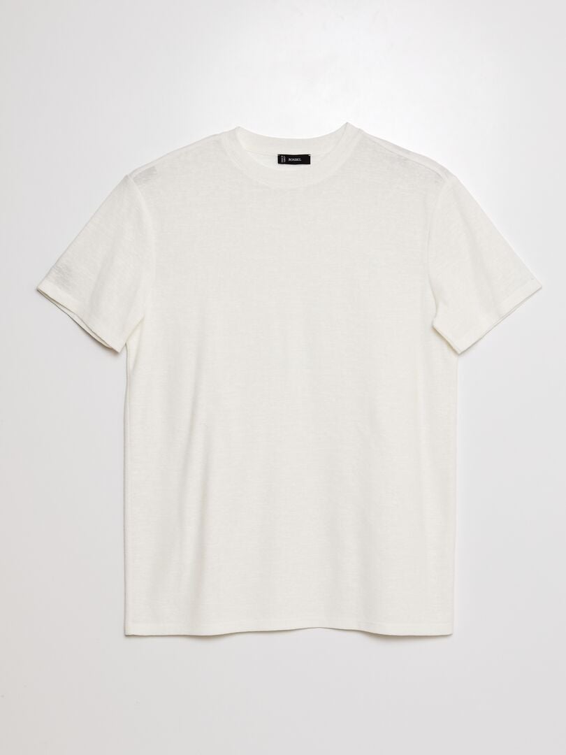 T-shirt van bedrukte stof - wit