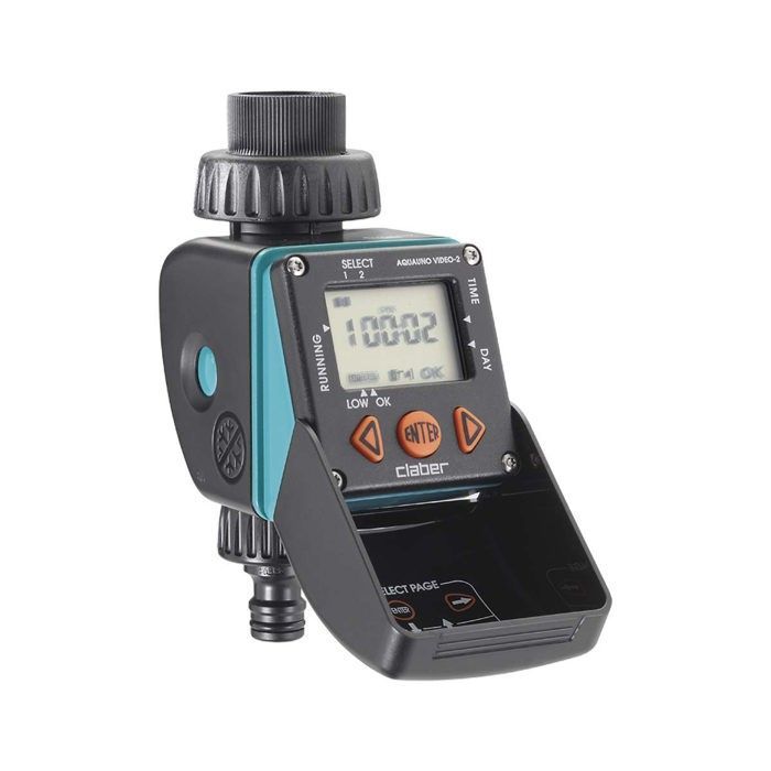Automatic irrigation timer - Claber - Video-2 - Digital - White - Garden
