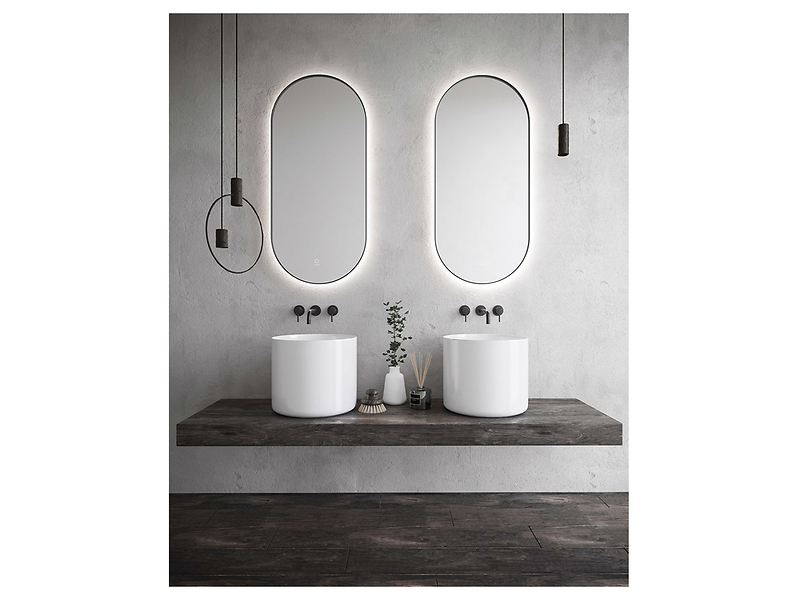 Lustro ścienne Holi Premium LED 50x110 cm czarne
