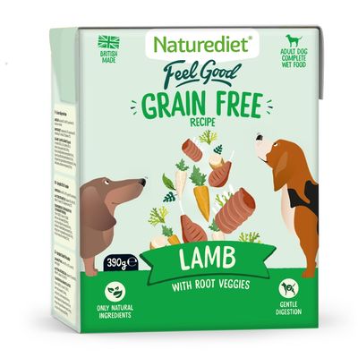 Naturediet Feel Good getreidefrei für Erwachsene – Lamm