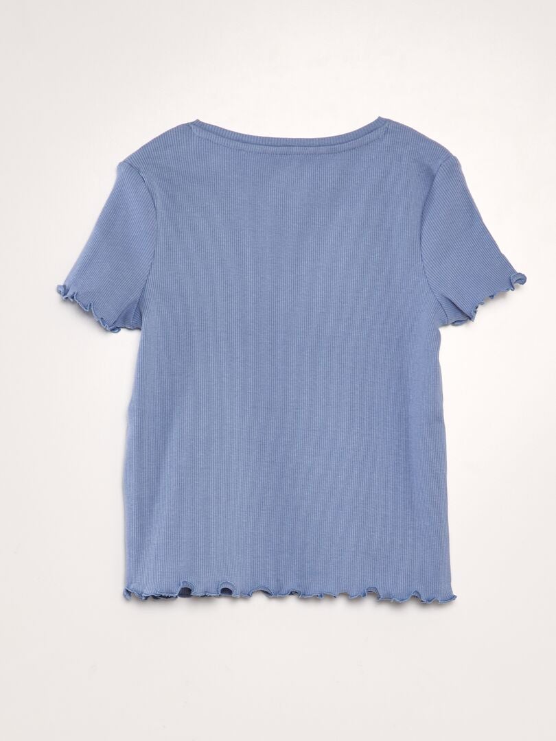 Camiseta de canalé - AZUL
