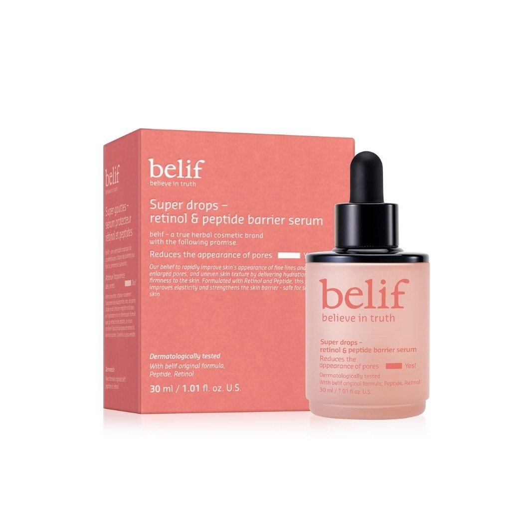 belif Anti-Aging Serum Aqua Bomb Super Drops – Peptid-Straffungsserum – 30 ml