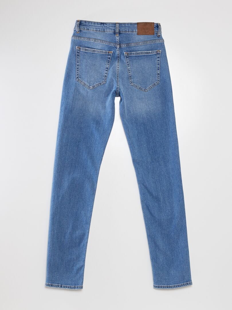 Slim fit jeans met 5 zakken - Maat L34 - Blauw