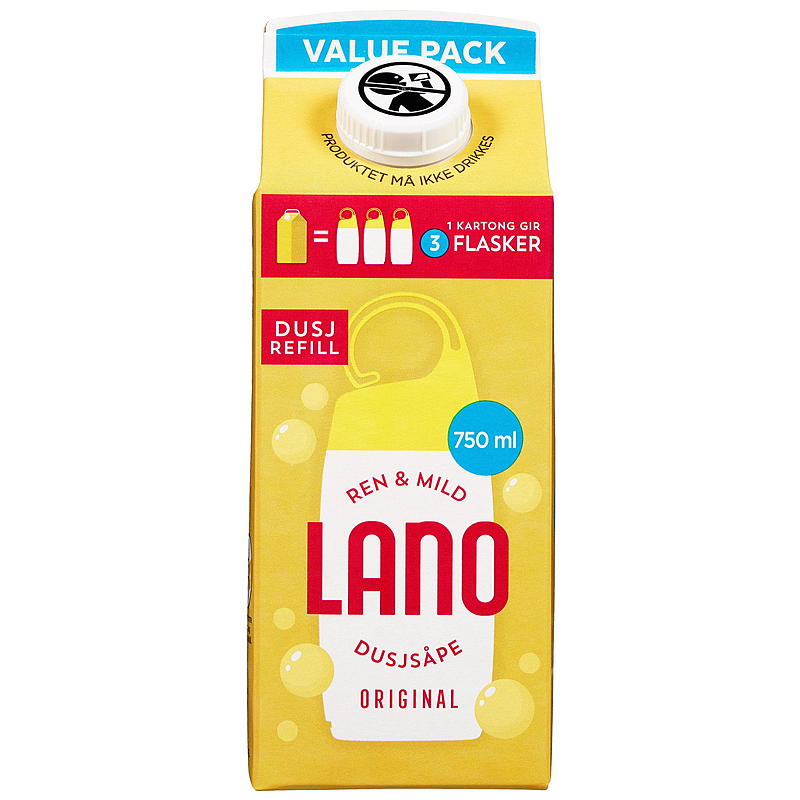 Lano Dusjsåpe 750 ml refill Lano