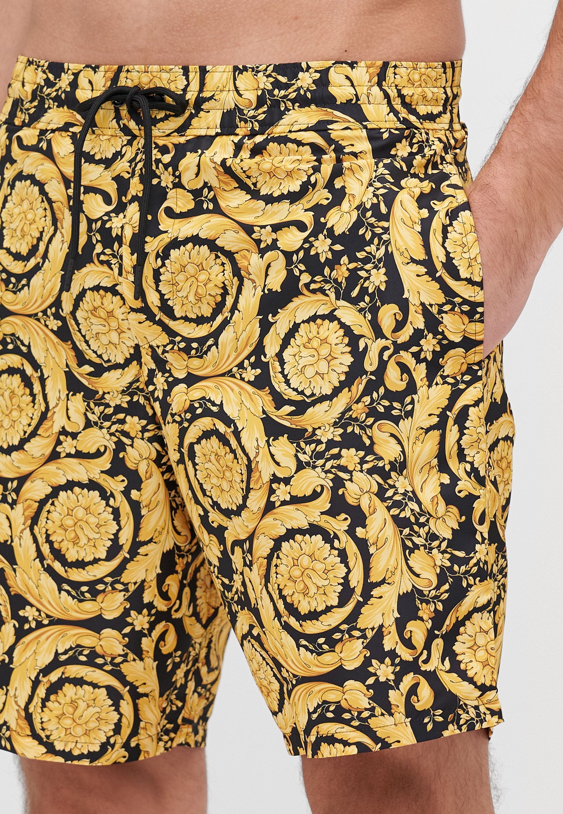 Versace SWIM LONG BOXER BAROCCO ALL OVER PRINT - Zwembroekje - goud