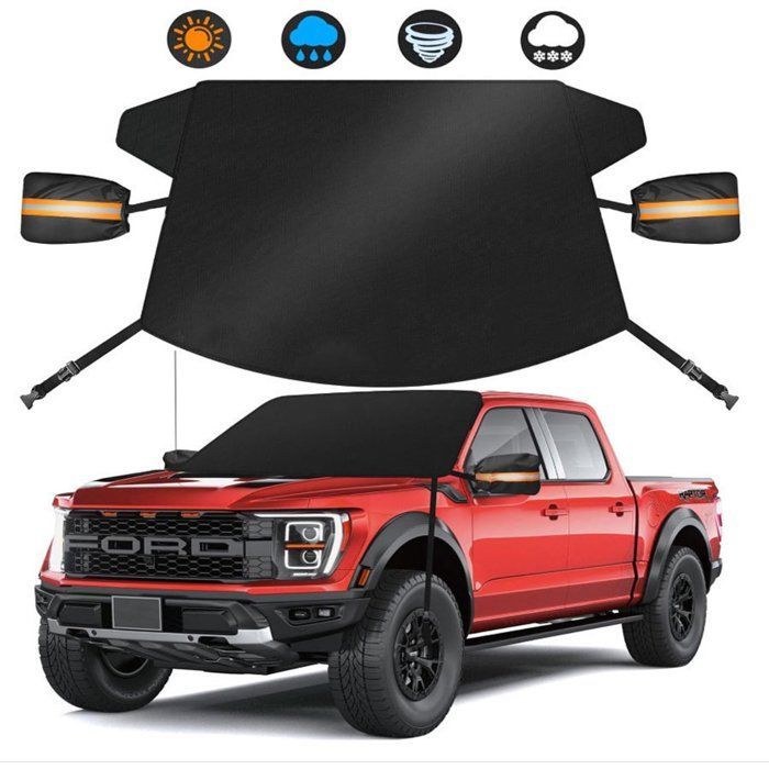 Funda para parabrisas de 70 x 50 pulgadas - Funda para nieve de coche - Parasol - Protección contra la nieve - Protección contra