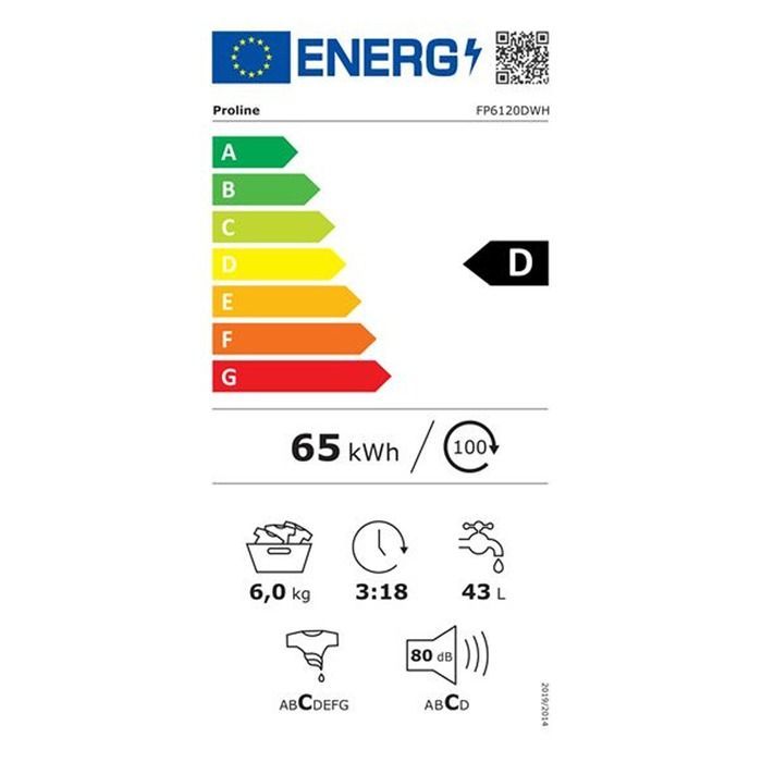 Lave-linge hublot Proline FP6120DWH
