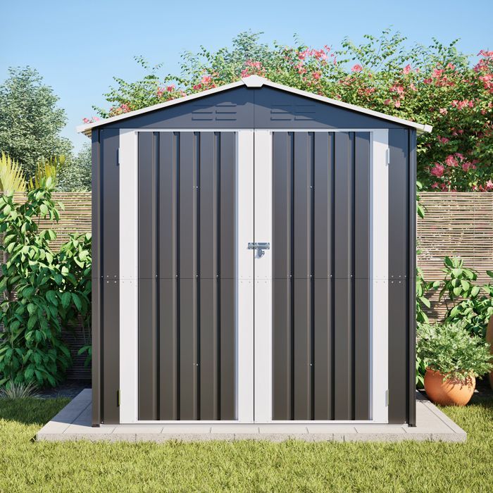 Abri de jardin en métal avec ventilation et porte verrouillable EVRYAE