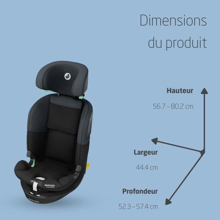Silla de coche MAXI COSI Titan S i-Size, ISOFIX, de 15 meses a 12 años, 76-150 cm, protección G-CELL, arnés de seguridad de 5 puntos, color negro.