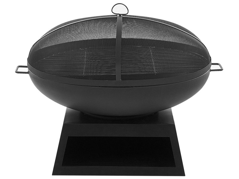 Palenisko grill czarny okrągły do ogrodu