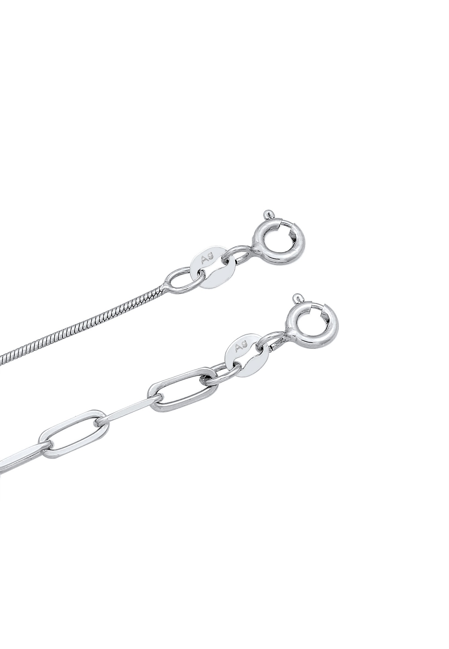 Elli PREMIUM Elli PREMIUM Bracelet Femmes maillons Basic set de 2 en argent sterling 925